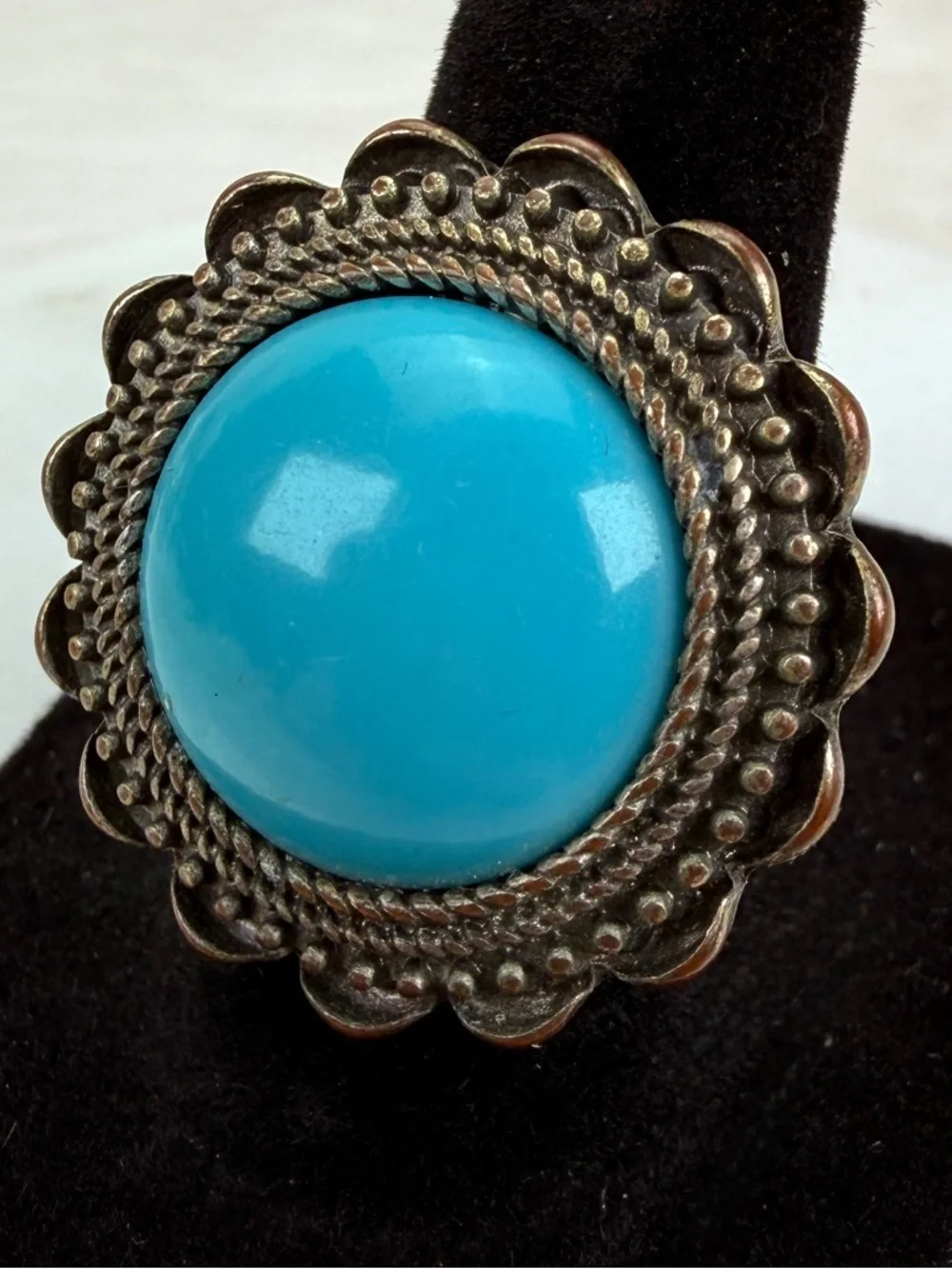 Bohemian chic, southwestern style statement ring
